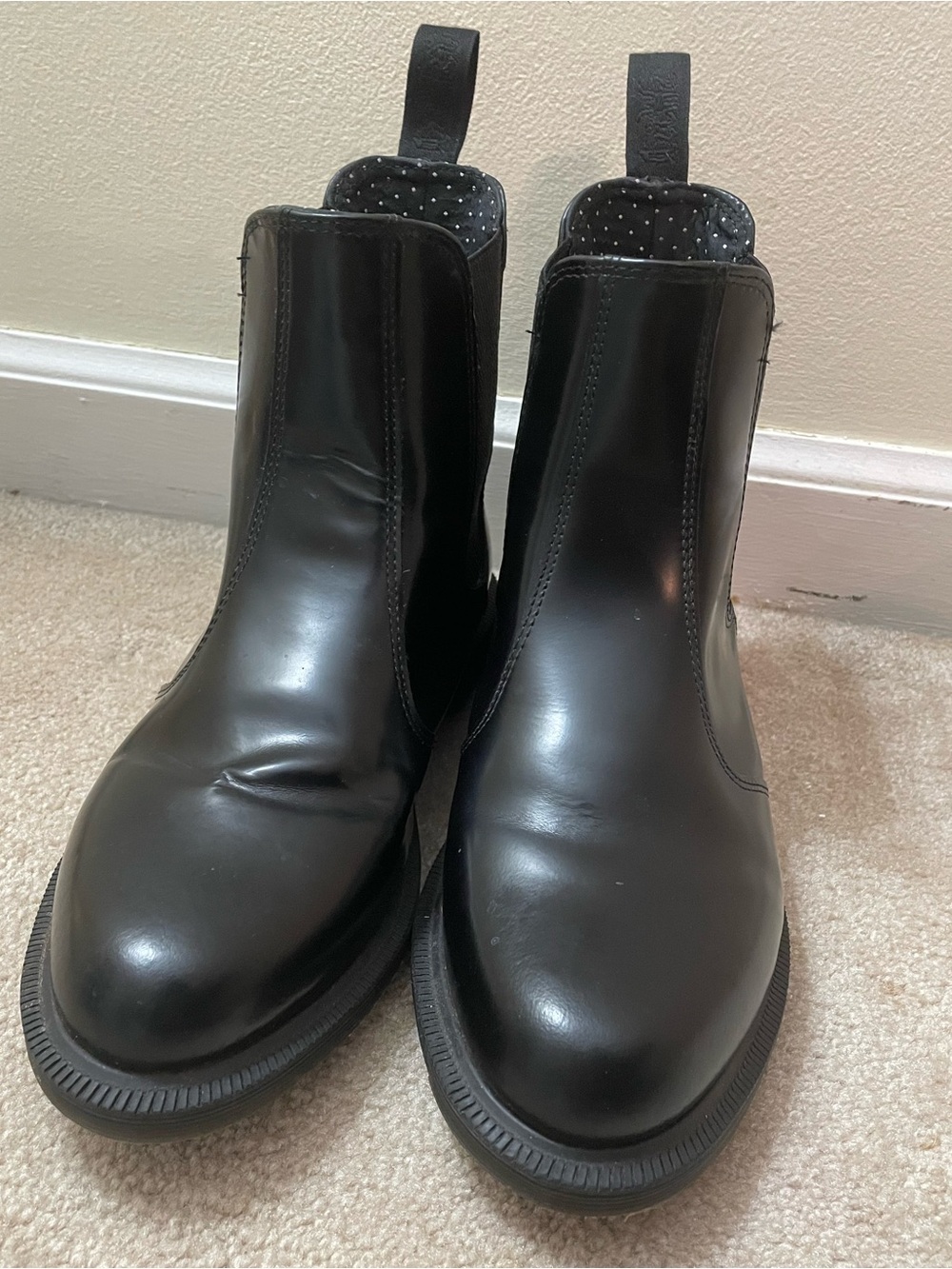 Dr.Martens | Flora Black Smooth Leather Chelsea Boots - Picture 2 of 8